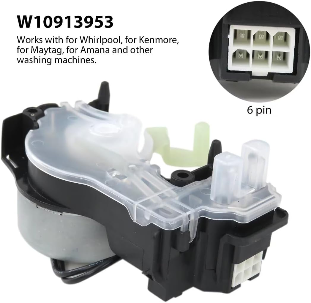 W10913953 Washer Actuator Replacement for Kenmore Maytag Whirlpool Replaces 50SM21-1-221B ITW4771EW0 MVWC416FW0 WTW4915EW1 11022242511 11022352511 11022532512