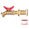 WADEO Brass Rain Barrel Spigot, Rain Barrel Quarter Turn Ball Valve Spigot with Bulkhead Fitting