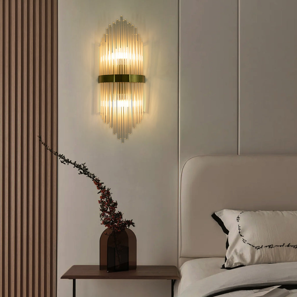 Modern Wall Mount Lamp Fixtures Hotel Restaurant Household Simple Crystal Light  110V 40W 21.25*9.05 in for The Kitchen, Hallway, Living Room