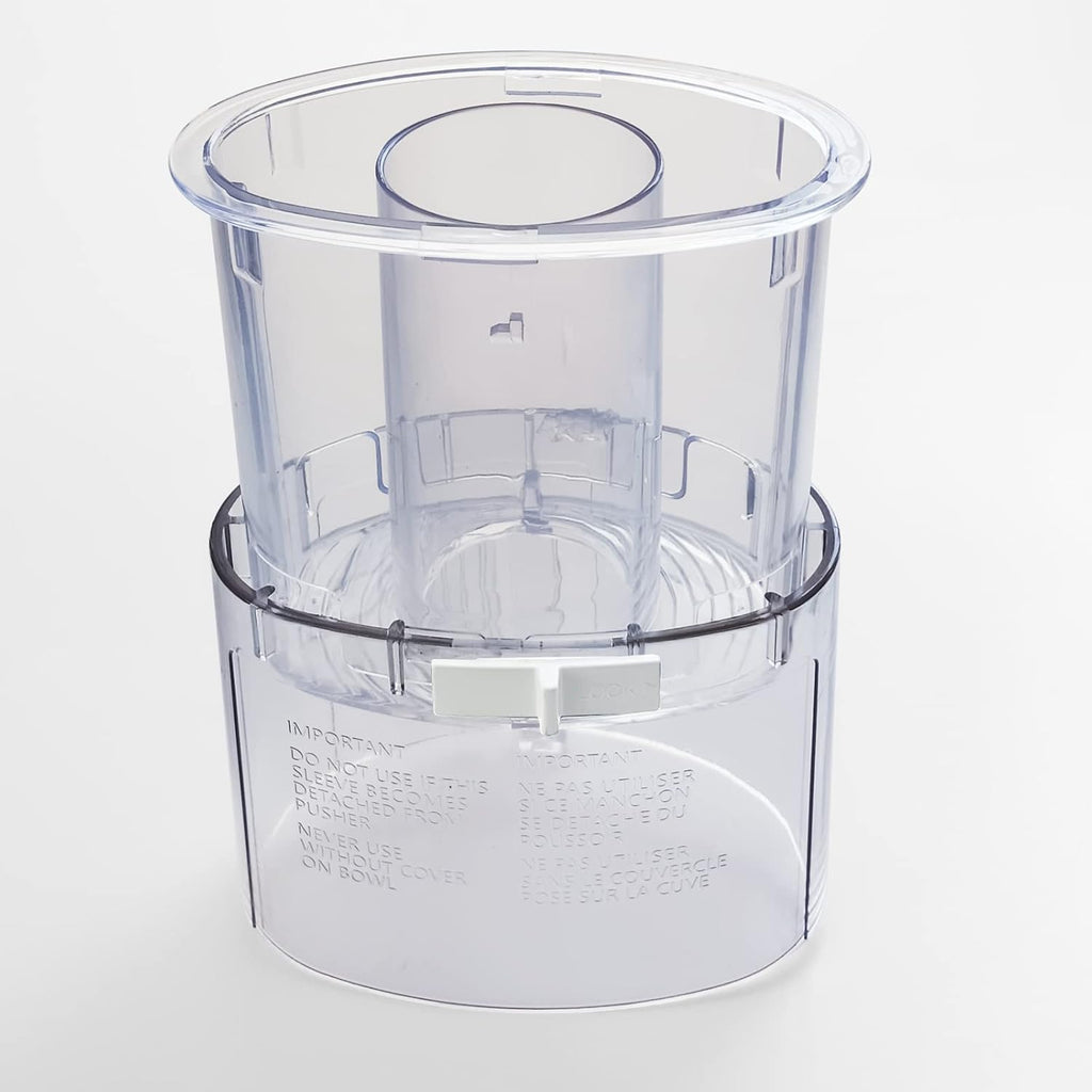 DLC-018BGTX (DLC-018BGTX-1) Large Pusher and Sleeve Assembly Fit for Food Processors, Compatible with Cuisinart Tritan Custom Food Processor DFP-14BCN, DLC-8S, DFP-14, DFP-11