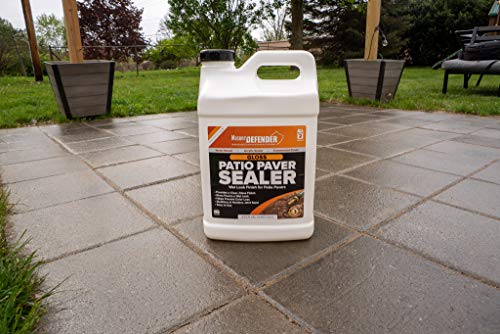 Gloss, Wet Look Patio Paver Sealer, 1 gal - Clear Water-Based Sealant for Natural Stone Surfaces