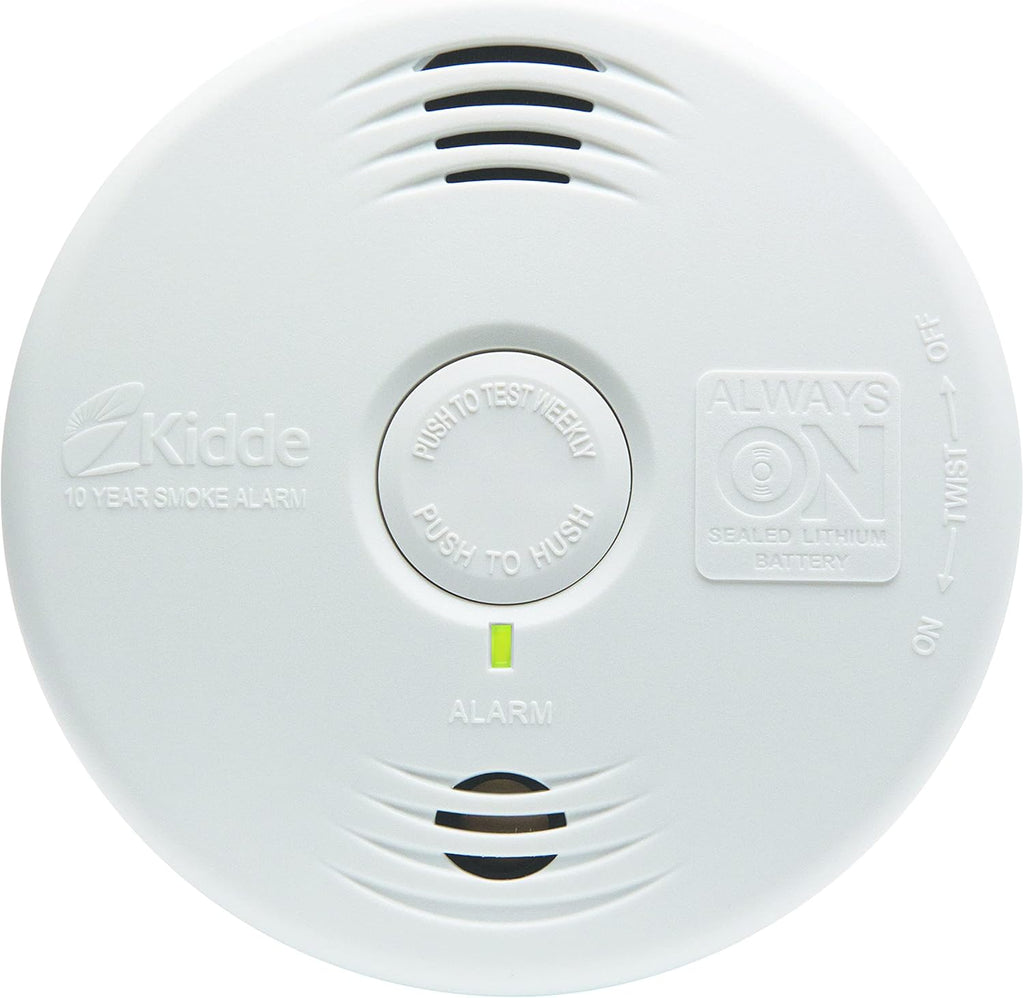 Kidde Smoke Detector, 10-Year Battery, Photoelectric Sensor Smoke Alarm, White