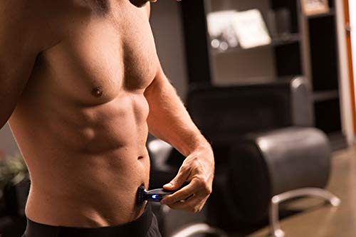 Micro Touch SOLO Men's Rechargeable Full Body Hair Trimmer, Shaver and Groomer, Blue