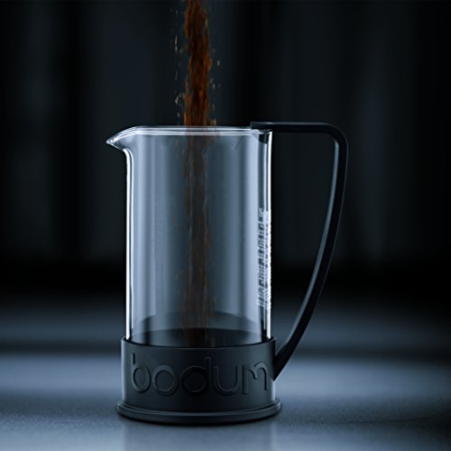 Bodum 34oz Brazil French Press Coffee Maker, High-Heat Borosilicate Glass, Red - Made in Portugal