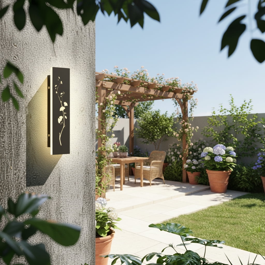 1 Pack 11.8inch-Black waterproof outdoor wall light, modern outdoor LED long wall light waterproof wall light, porch light, outdoor 3000K wall light, suitable for villas, courtyards, gardens, garages