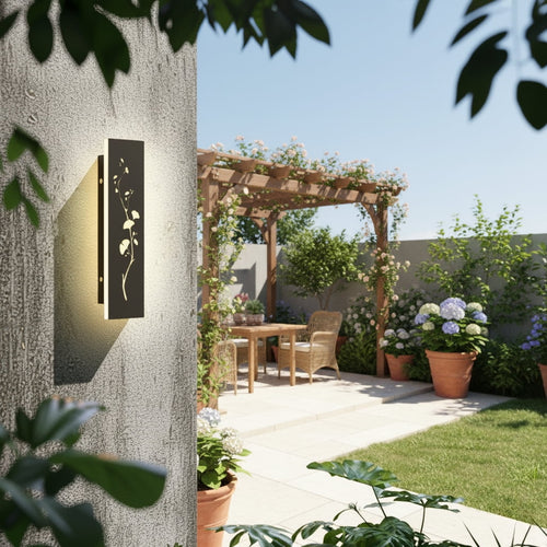 1 Pack 11.8inch-Black waterproof outdoor wall light, modern outdoor LED long wall light waterproof wall light, porch light, outdoor 3000K wall light, suitable for villas, courtyards, gardens, garages