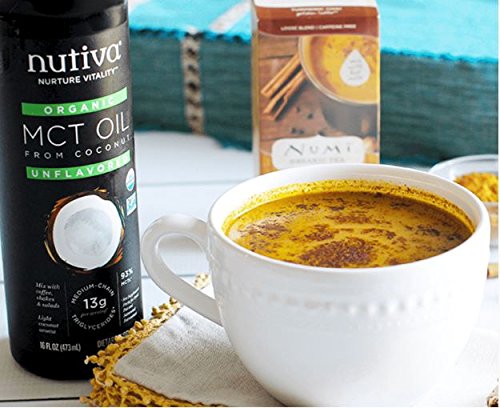 Nutiva Organic MCT Oil, Unflavored, 32 Oz, USDA Organic, Non-GMO, Non-BPA, Whole30 Approved, Vegan, Gluten-Free & Keto, 14g MCT per Serving & Neutral Flavor for Coffee, Shakes and Salads