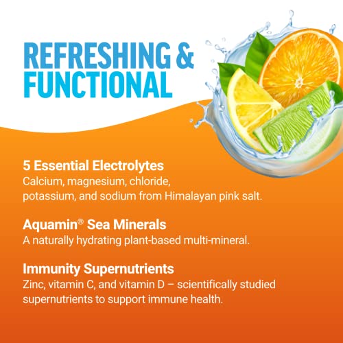 FORCE FACTOR Liquid Labs Electrolytes Powder, Hydration Packets to Make Electrolyte Water with 5 Essential Electrolytes, Vitamins, Minerals, and Antioxidants, Tropical Fruit Flavor, 20 Stick Packs