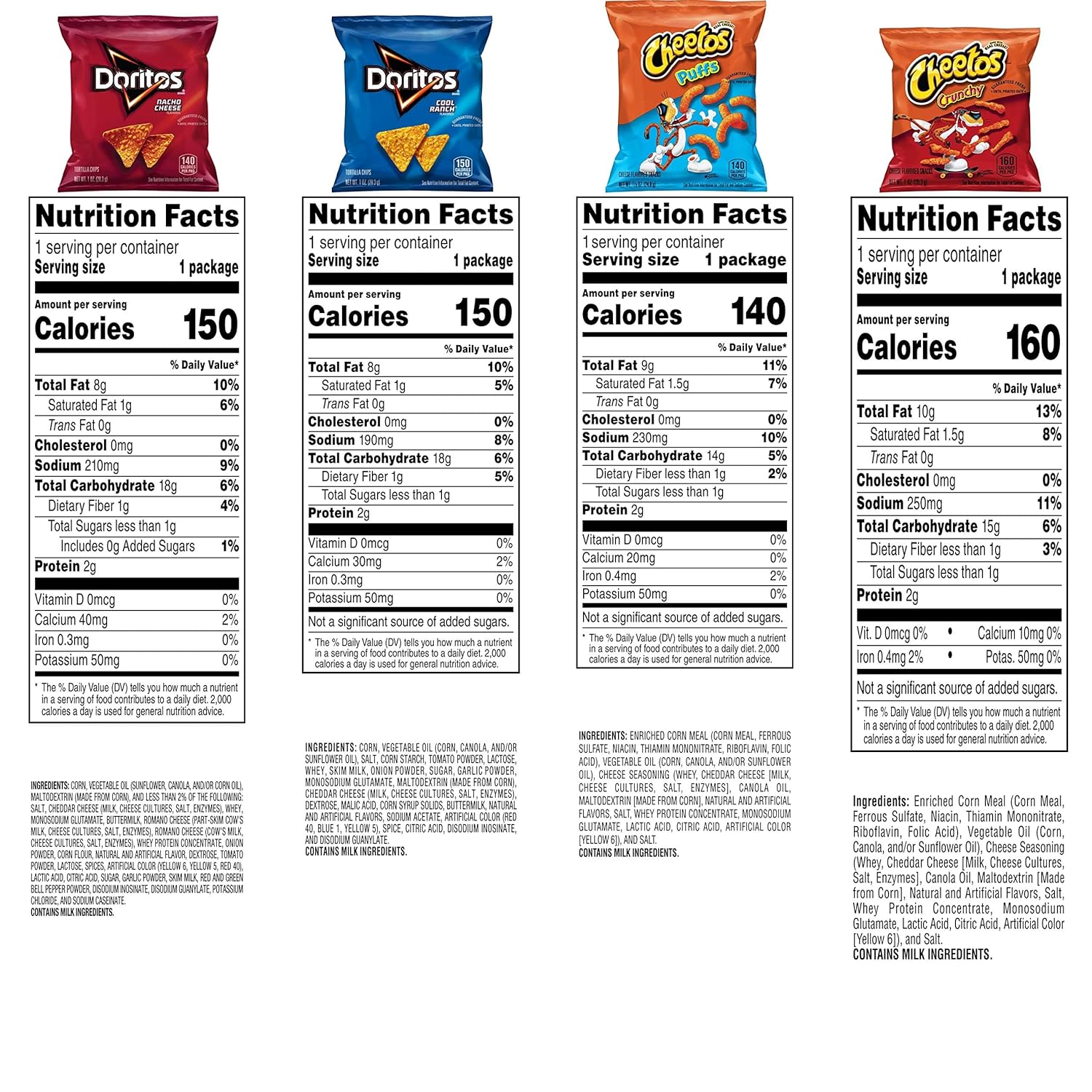 Frito Lay Doritos & Cheetos Mix Variety Pack, (Pack of 40)
