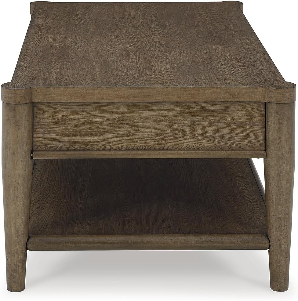 Signature Design by Ashley Roanhowe Coffee Table, 50" W x 26" D x 19" H, Dark Brown