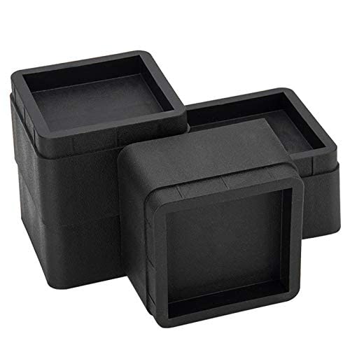 BTSD-home Bed Risers 2 or 4 Inch Heavy Duty Stackable Furniture Risers for Sofa Table Couch Chair Bed Raisers Blocks 4 Pack MultiWood