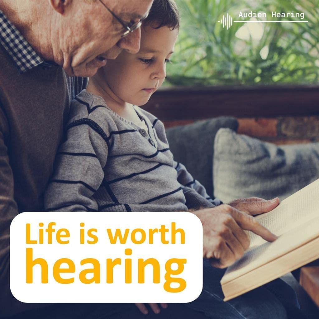 Audien Hearing ATOM Rechargeable Hearing Amplifier + Accessory Kit