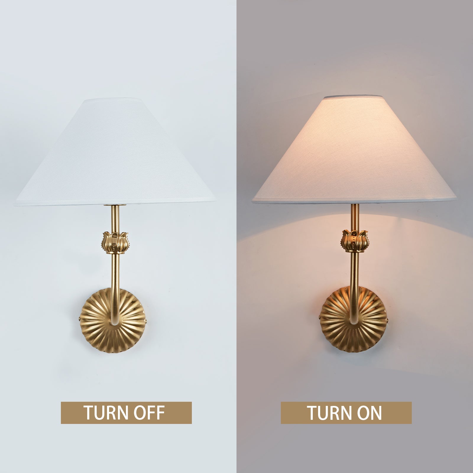 Elegant Modern Sconce, Mid-Century Brass Fixture with Linen Shade, Wall Lights for Living Room, Lounge Wall Lights, Wall Lights for Sitting Room
