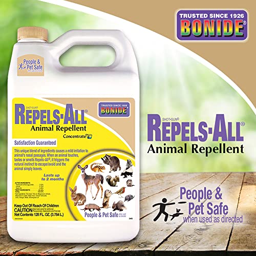 Bonide Repels-All Animal Repellent, 32 oz Concentrate, Long Lasting Outdoor Garden Deer Repellent, People and Pet Safe