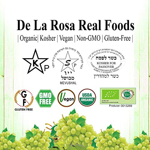 De La Rosa Austrian Red Grape Juice, Kosher, Non-GMO & Gluten Free, 100% Organic Red Grape Juice, No Sugar Added, No Preservative, Vegan Red Grape Juice, 25.4 Oz Glass Bottle (Pack of 2)