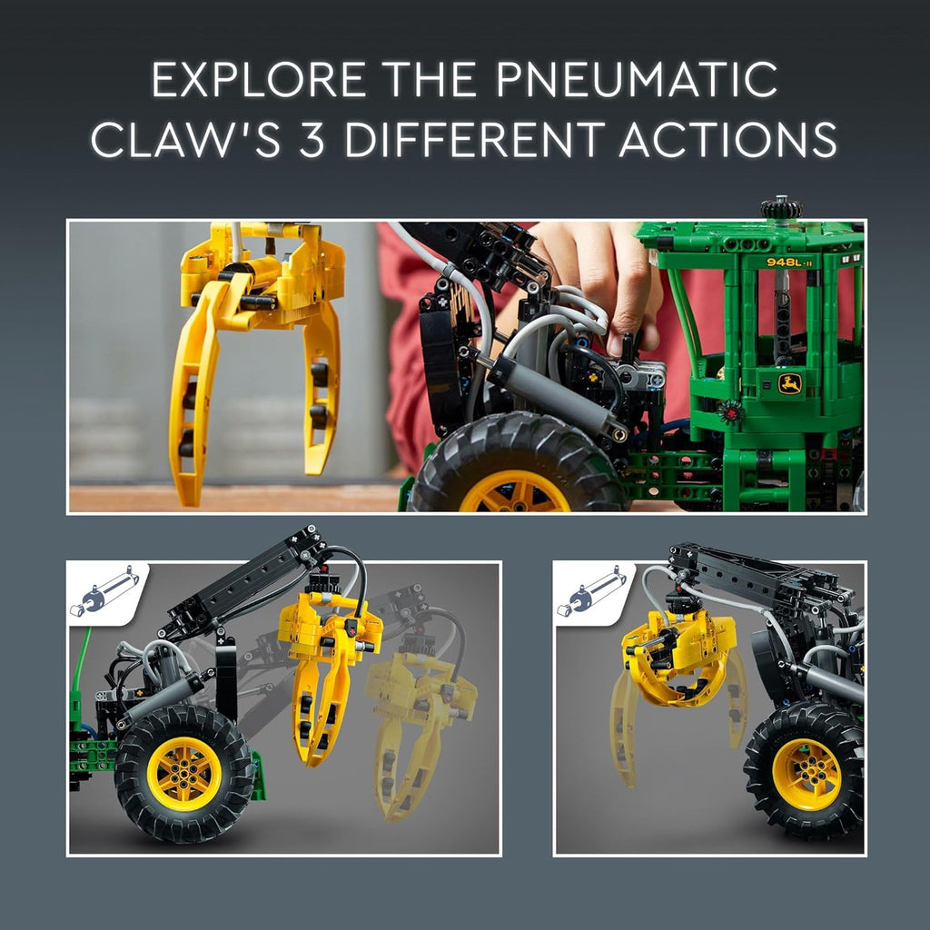 LEGO Technic John Deere 948L-II Skidder 42157 Advanced Tractor Toy Building Kit for Kids Ages 11 and Up, Gift for Kids Who Love Engineering and Heavy-Duty Farm Vehicles