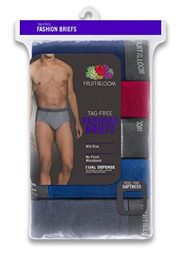 Fruit of the Loom Men's Cotton Mid-Rise Fashion Briefs 3-Pack