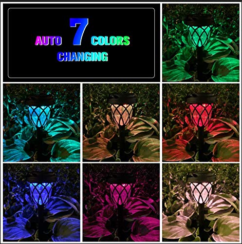 10 Pack Solar Lights Outdoor Garden Pathway Solar Powered Yard Lights for Walkway Sidewalk Driveway.