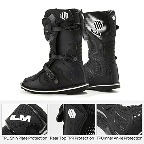 ILM Motorcycle Boots for Men Waterproof ATV Motorcross Dirt Blike Riding Biker Boots Model-MX3