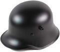 German World War I M16 M18 M1916 Helmet Replica Black with Cowhide Lining and Chin Strap, 1PK