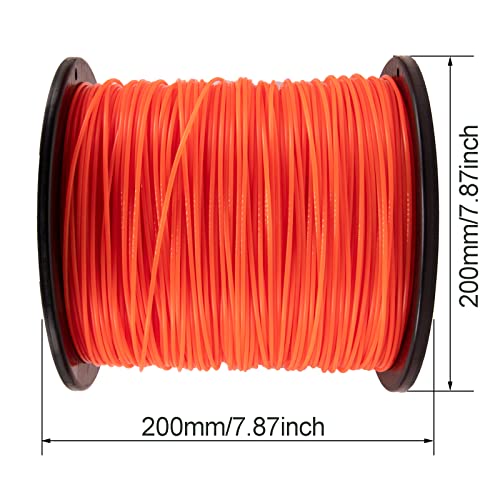 KAKO 065 Trimmer Line Round Weed Eater Line .065 Weed Wacker String .065-Inch-by-3000-ft-5lb Commercial Grade Round String Trimmer Line, Weed Eater String .065 Fits Most String Trimmer(Orange)