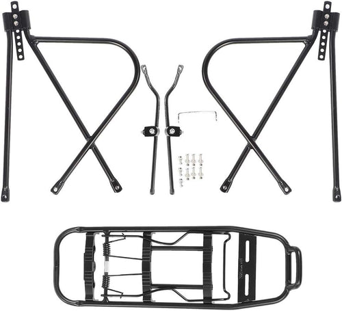 Bicycle Rear Seat Rack, Aluminum Alloy Durable Mountain Bike Cargo Rack, Bike Luggage Carrier Rack Cycling Accessory for Cycling Trip