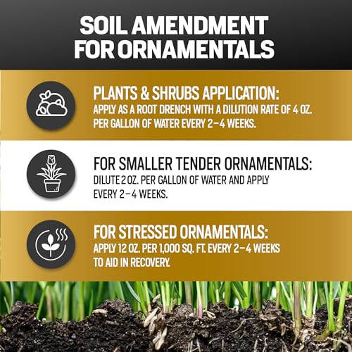 64oz 20% Humic Acid for Lawn - Covers 10,000 sq ft, Humic20 Soil Amendments, Ideal Humic Acid for Plants Healthy Soil & Growth, Premium Soil Conditioner for Lawns, Soil Amendment for All Soil & Grass