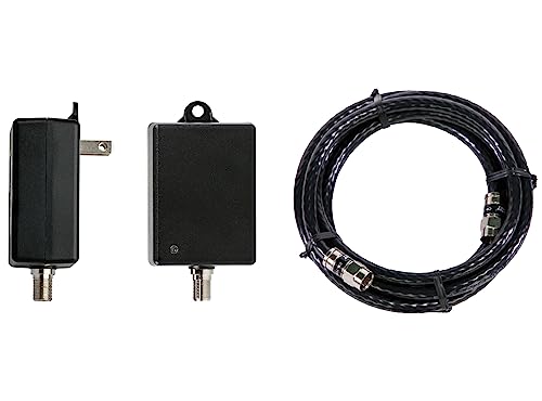 Channel Master TV Antenna Distribution Amplifier, TV Antenna Signal Booster with 4 Outputs for Connecting Antenna TV to Multiple Televisions (CM-3424),Black
