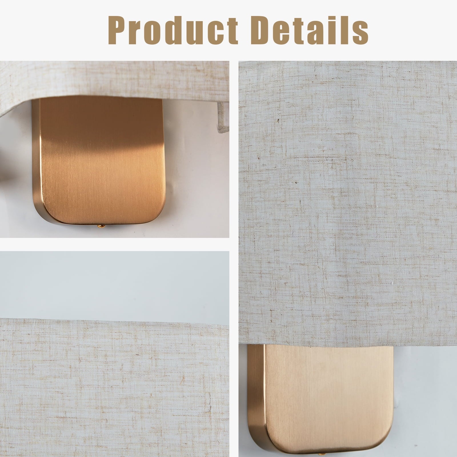 Modern Aleena Sconce with Linen Shade, Bedroom Wall Light Sconces, Modern Bathroom Sconces