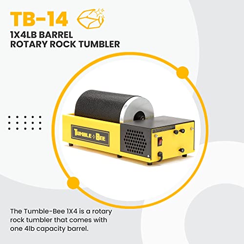 Rock Tumbler - Rotary Rock Tumbler for Polishing Stones, Rocks, Glass and Metals - Polishing Tool for Adults & Kids, Model TB-22, 2X2LB Barrel