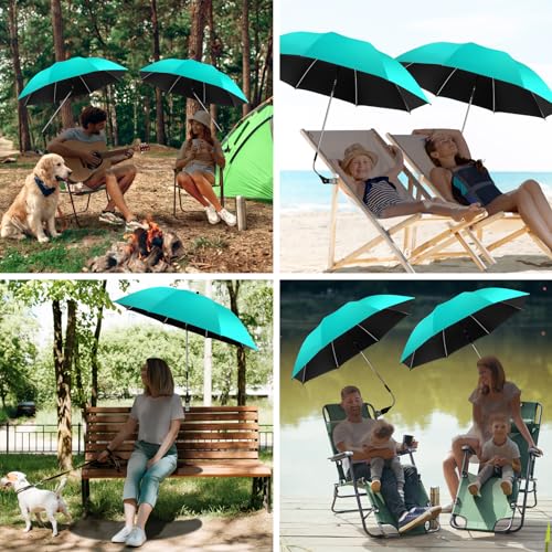 41.8" Chair Umbrella with Clamp, SPF50+, 360 ° Adjustable Umbrella for Chair, Camping Chair with Umbrella also for Beach Chair, Golf Carts(Not Include Chair)
