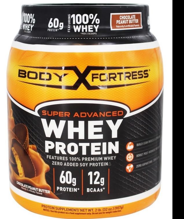 Body Fortress 100% Whey, Premium Protein Powder, Chocolate, 1.78lbs (Packaging May Vary) & 100% Whey, Premium Protein Powder, Strawberry, 1.78lbs (Packaging May Vary)
