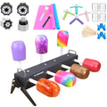 WAQONUY 4X Cup Turner for Tumblers,4 arms Multi Tumbler Spinner,DIY Cuptisserie Turner,Cup Spinner Machine Kit for Crafts Epoxy Tumbler