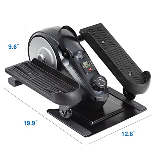 Davcreator Under Desk Bike Pedal Exerciser, Foot Peddler Exerciser with Magnetic Adjustable Resistance, Sitting Mini Exercise Bike for Home Workout, Office