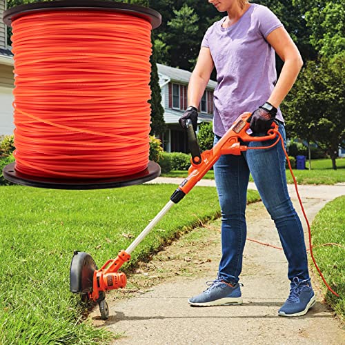 KAKO 065 Trimmer Line Round Weed Eater Line .065 Weed Wacker String .065-Inch-by-3000-ft-5lb Commercial Grade Round String Trimmer Line, Weed Eater String .065 Fits Most String Trimmer(Orange)