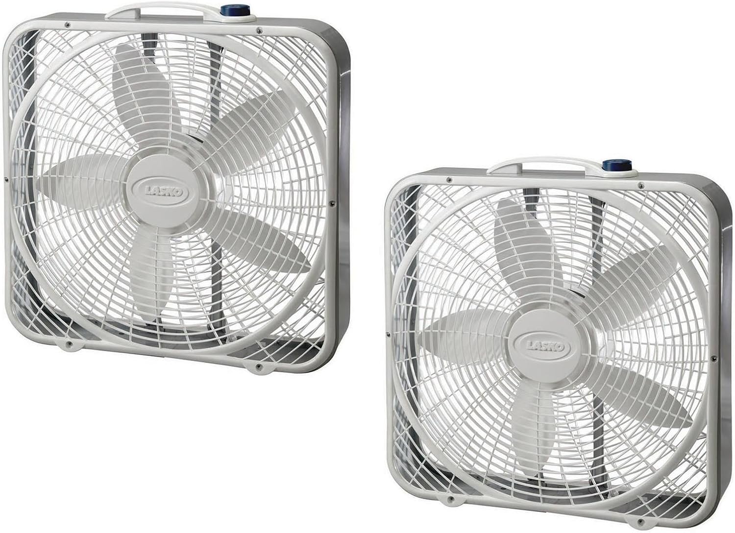 Lasko, White 3733 Box Fan, 3-Speed, Inch, 20"