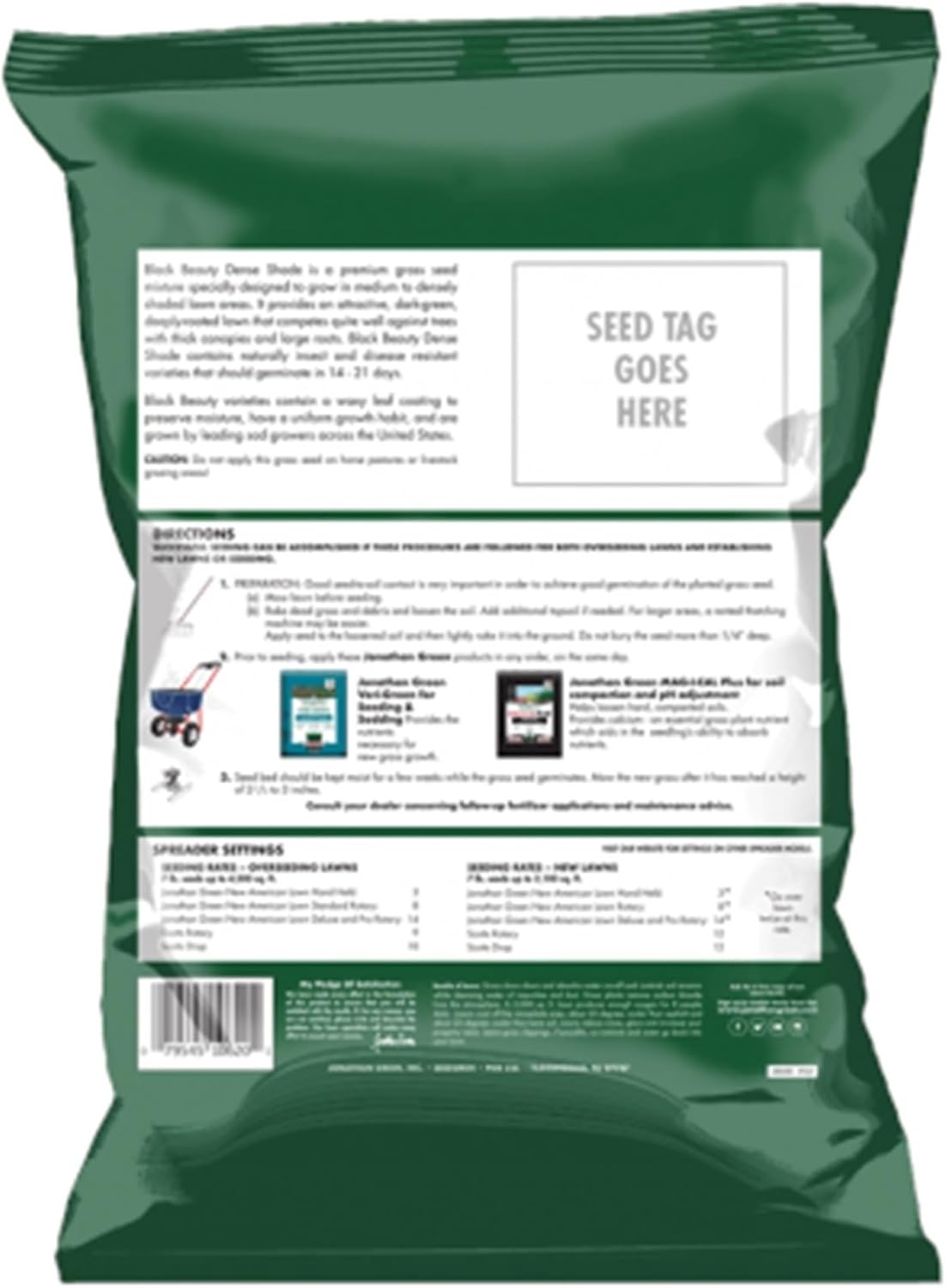 Jonathan Green & Sons, 7 lb, Dense Shade Grass Seed Mixture