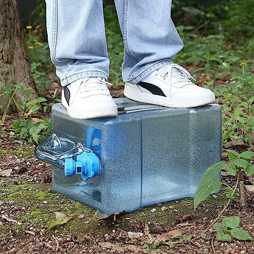 Transparent Water Container with Spigot - Portable Camping Water Tank BPA Free Water Jug - Emergency Water Storage for Camp Outdoor Hiking