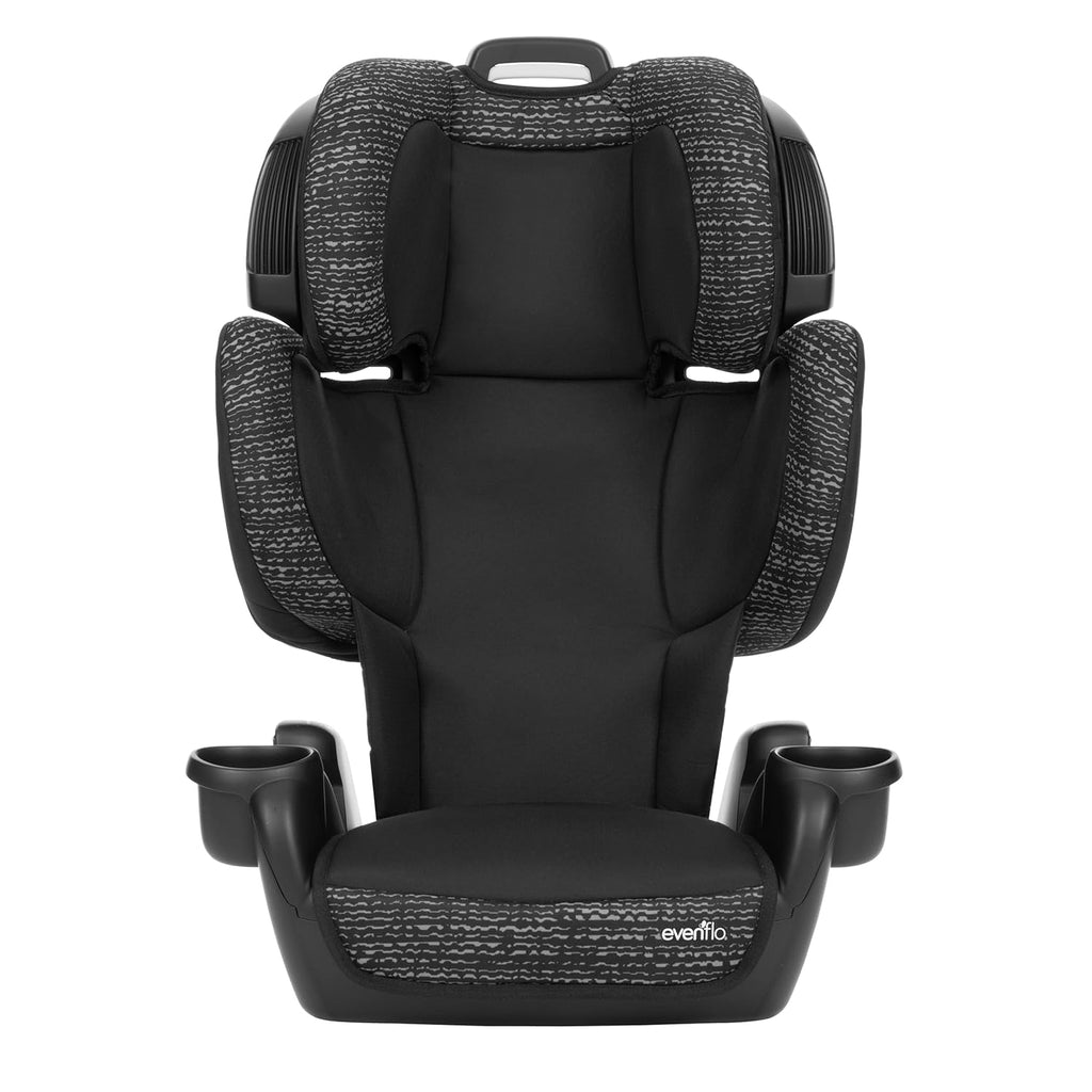 Evenflo Maestro Sport Harness Highback Booster Car Seat, 22 to 110 Lbs., Granite Gray, Polyester & GoTime LX Booster Car Seat (Chardon Black)