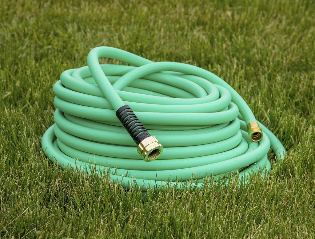 Swan Products SNSS58050 Soft & Supple Easy Coil Water Hose with Crush Proof Couplings 50' x 5/8", Green