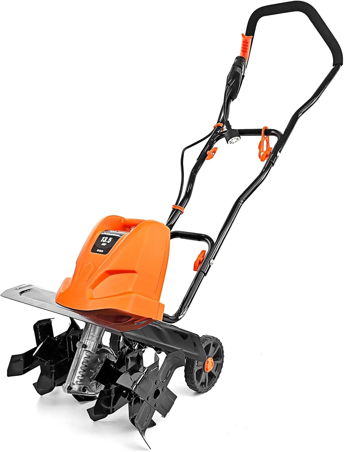 NEO-TEC 16 Inch 13.5 AMP Electric Corded Garden Tiller & Cultivator, Rototiller for Garden Tool, 8'' Tilling Depth Foldable Handle 6 Tines Tiller for Gardening