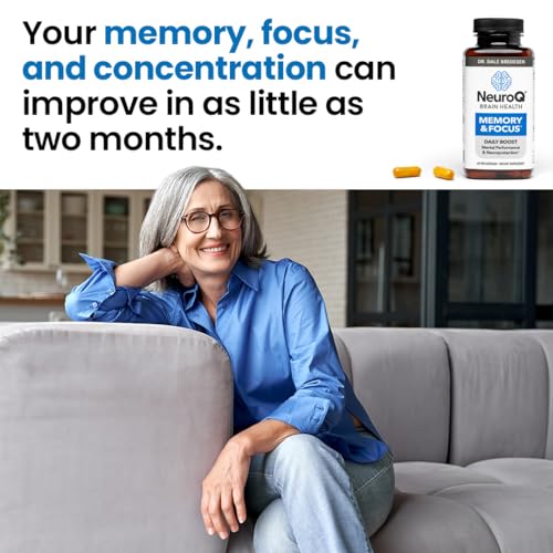 NeuroQ Memory & Focus - Boosts Cognitive Performance & Healthy Brain Function - Neuroprotective Formula by Dr. Dale Bredesen - Gotu Kola Ginkgo Phosphatidylserine Coffee Fruit & Propolis - 60 Capsules
