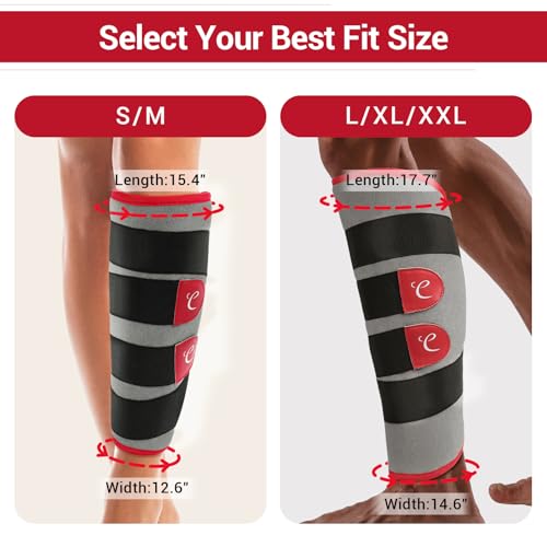 Comfytemp Leg Heating Pad for Pain Relief, FSA HSA Eligible Wearable Heating Pad for Legs and Calf, Birthday Gifts for Women/Men, Electric Heat Wrap for Shin Splint/Knee/Arm/Elbow/Wrist/Thigh (S/M)