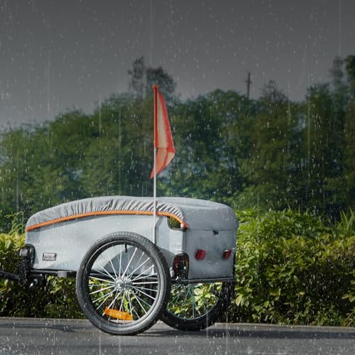 VEVOR Bike Cargo Trailer, 88/100/160 lbs Load Capacity, Heavy-Duty Bicycle Wagon Cart, Foldable Compact Storage with Universal Hitch
