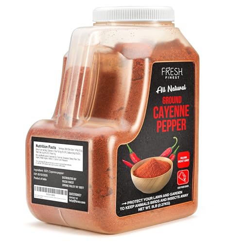 Cayenne Pepper Powder Bulk 5 LB All Natural Red Pepper Spice 50,000 SHU Heat, Commercial and Home Cooking