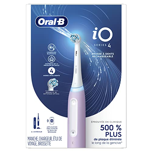 Oral-B iO Series 4 Electric Toothbrush with (1) Brush Head, Rechargeable (Lavender)