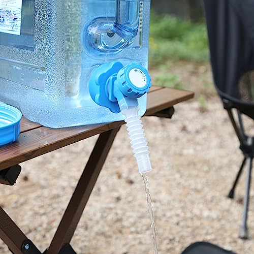 Transparent Water Container with Spigot - Portable Camping Water Tank BPA Free Water Jug - Emergency Water Storage for Camp Outdoor Hiking