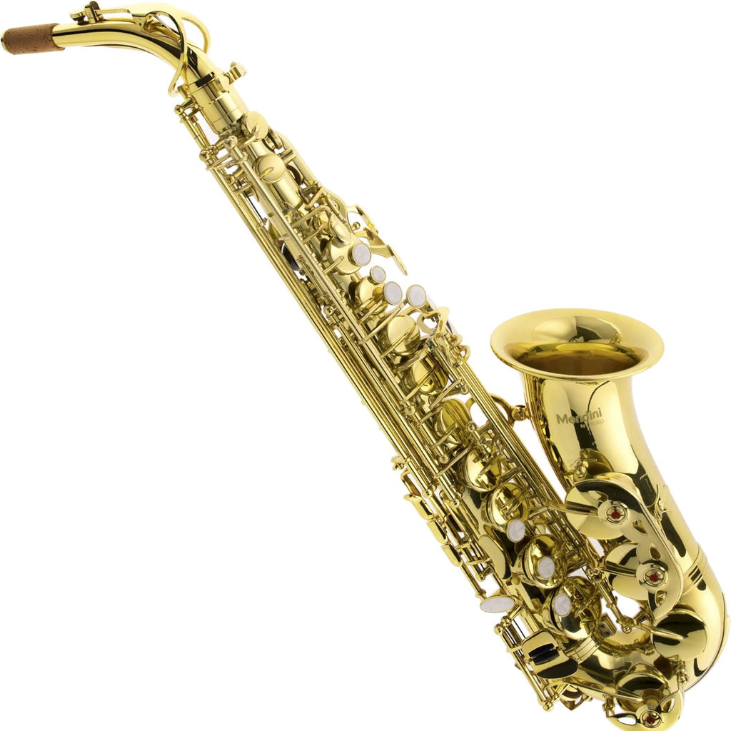 Mendini By Cecilio Alto Saxophone - E Flat Saxophones w/Case, Mouthpiece, Stand, Reeds & Cloths