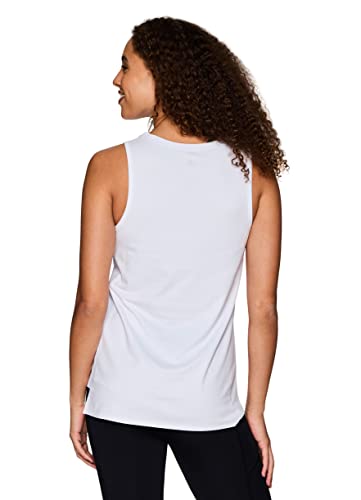 RBX Women's Gym Tank Top Tunic Length Yoga Tank, Relaxed Fit Super Soft Ribbed Side Sleeveless Workout Top
