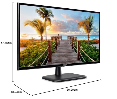 Acer EK220Q Abi 21.5" Full HD (1920 x 1080) VA Monitor | 75Hz Refresh Rate | 5ms Response Time | 1 HDMI & 1 VGA Port (HDMI Cable Included)